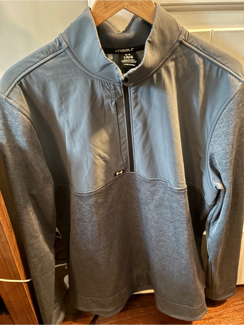 Under Armour Two-Tone Blue Quarter-Zip Pullover